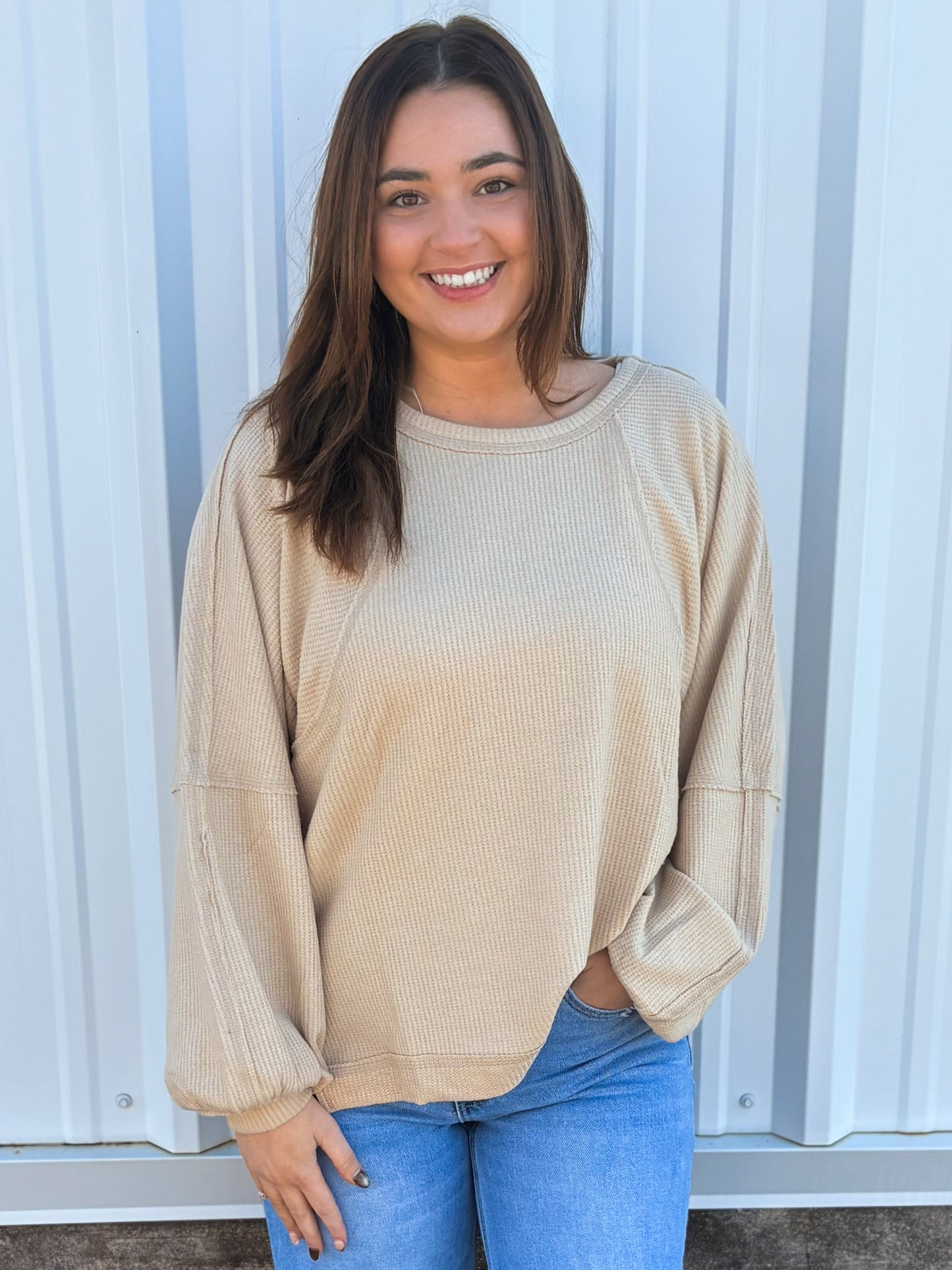 Brushed Waffle Long Sleeve