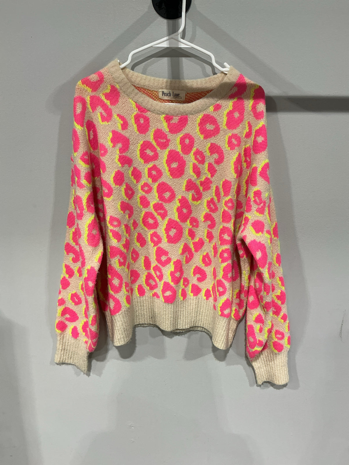 Size S Peach Love Sweater