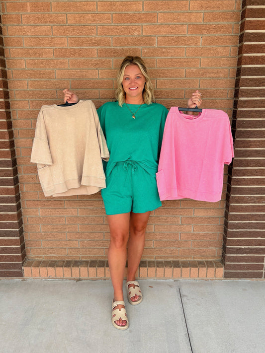 Casual Top & Shorts Set