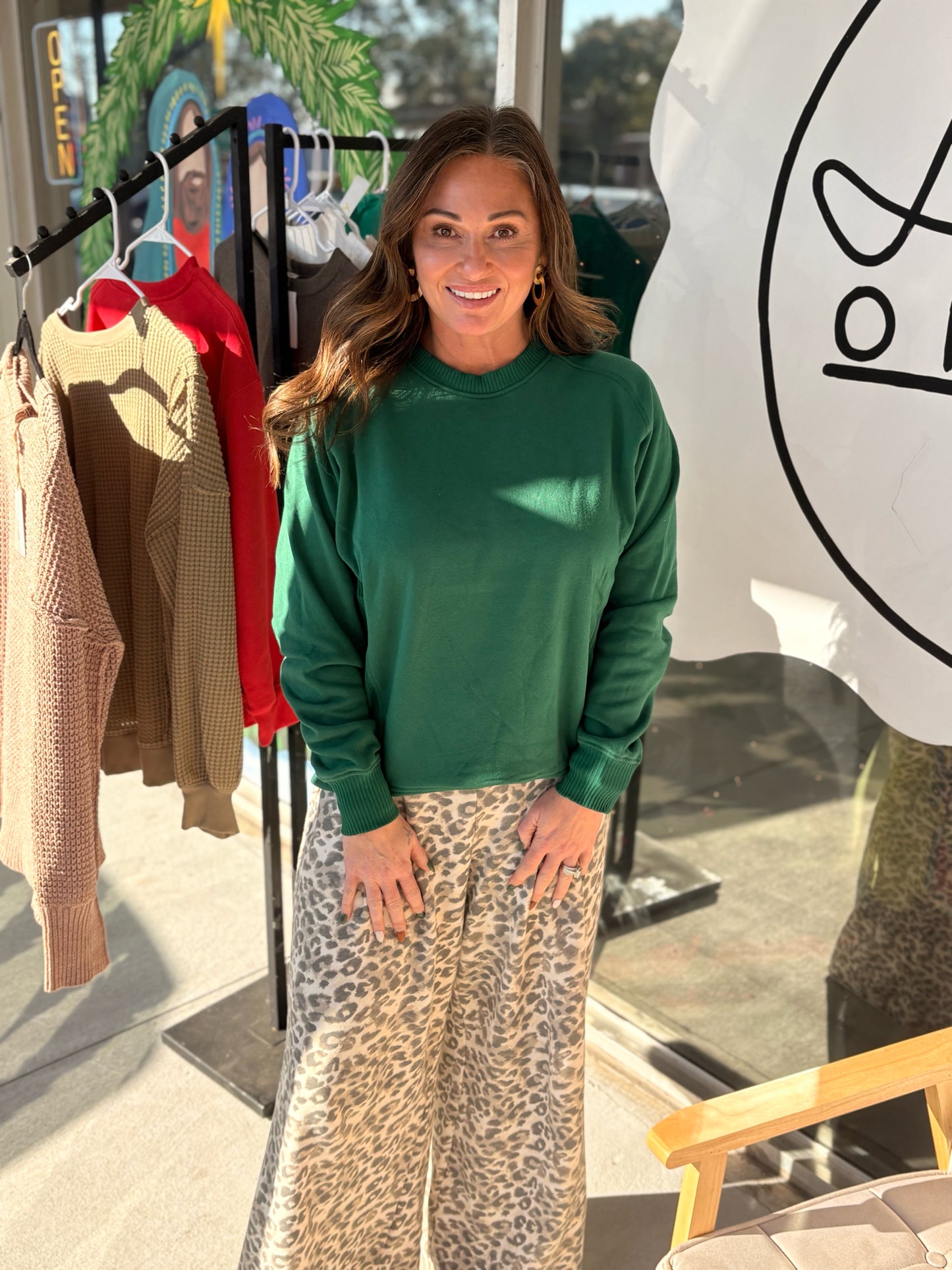 Ribbed Side Sweatshirt