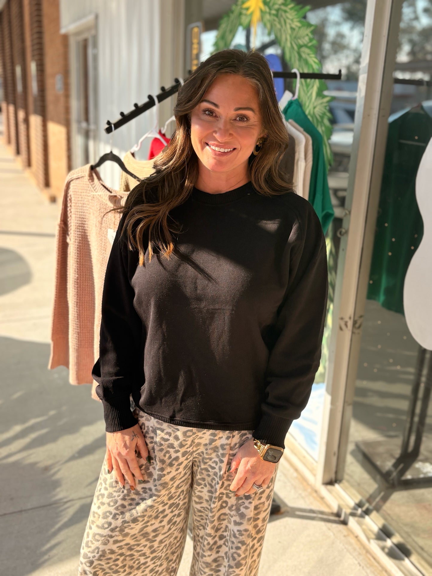 Ribbed Side Sweatshirt